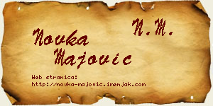 Novka Majović vizit kartica